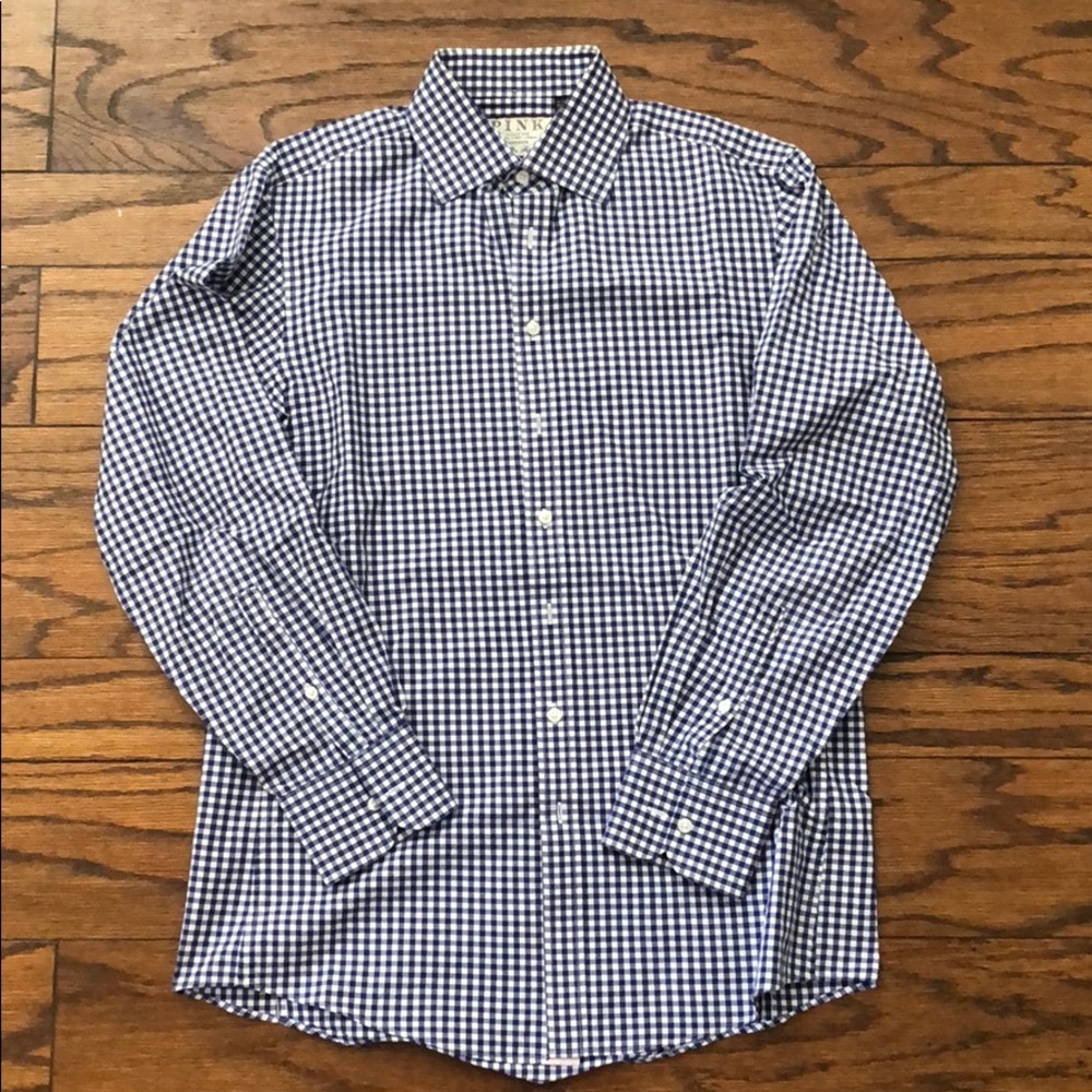 Thomas Pink Checkered Dress Shit